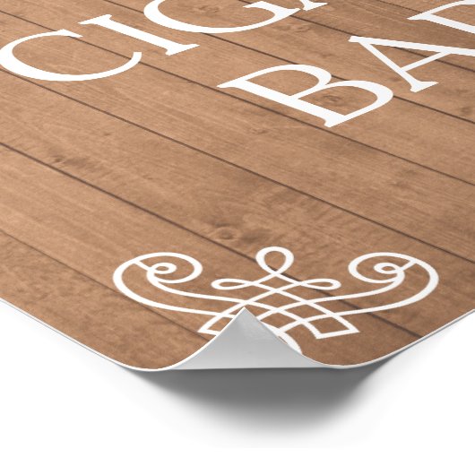 Hochzeitszeichen - Zigarrenschrift oder eigener Te Poster (Ecke)