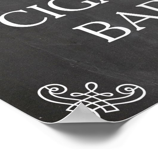 Hochzeitszeichen - Zigarrenschrift oder eigener Te Poster (Ecke)