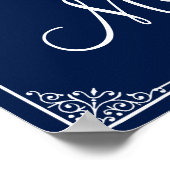 Hochzeitszeichenkalkboard Mr. mrs Vintag Poster (Ecke)