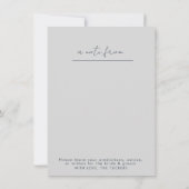 Hochzeitszeit Kapsel Blau/Grau Karte und Umschlag (Rückseite)