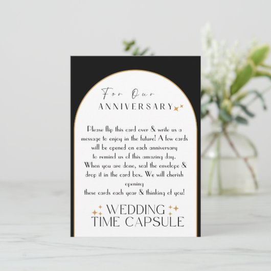 Hochzeitszeit Kapsel Schwarz oder Blau Karte und U (Stehend Vorderseite)