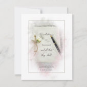 Hochzeitszeitschrift mit Füllfederhalter und daisy Einladung (Vorderseite)