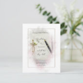 Hochzeitszeitschrift mit Füllfederhalter und daisy Einladung (Stehend Vorderseite)