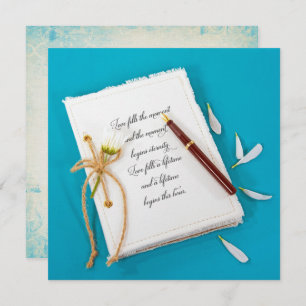 Hochzeitszeitschrift mit Stift und Stift Einladung