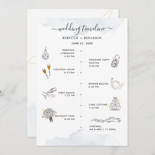 Hochzeitszeitschrift Moderne Ikonen und Routenplan Programm (Vorne/Hinten)