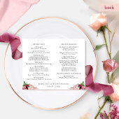 Hochzeitszeitschrift und Programm Burgundy Blush P