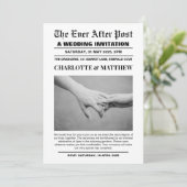 Hochzeitszeitung Einladung (Stehend Vorderseite)