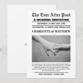 Hochzeitszeitung Einladung (Vorne/Hinten)