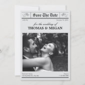 Hochzeitszeitung Foto Save The Date (Vorderseite)