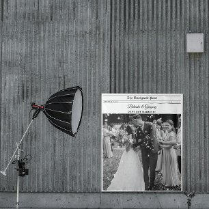 Hochzeitszeitung Lustiges Foto Photobooth Kulisse Wandteppich