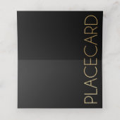 Hochzeitszelt-Karte Platzkarte Elegantes Gold und (Innenseite Aufgefaltet)