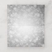 Hochzeitszelt-Karten Silver Winter Wonderland Platzkarte (Innenseite Aufgefaltet)
