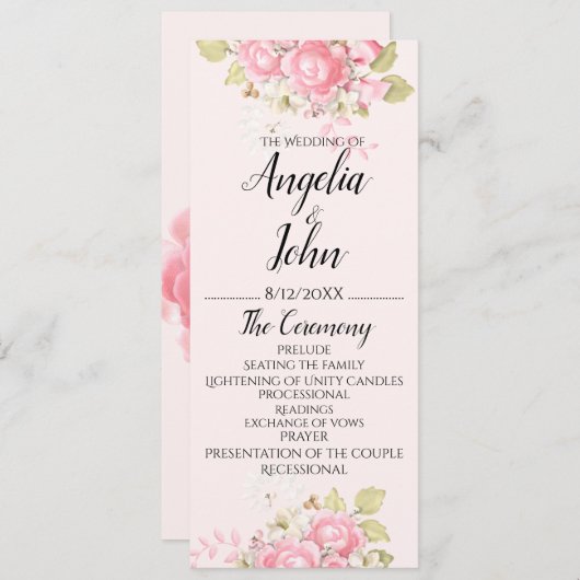 Hochzeitszeremonie auf Wasserfarben Programm (Vorne/Hinten)