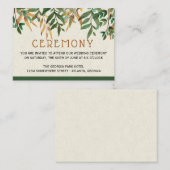 Hochzeitszeremonie Begleitkarte (Vorne/Hinten)