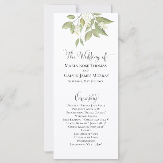 Hochzeitszeremonie Elegantes Blumenblättern (Vorderseite)