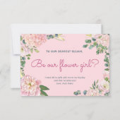 Hochzeitszeremonie Flower Einladung Girl Card (Vorderseite)