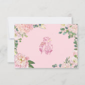 Hochzeitszeremonie Flower Einladung Girl Card (Rückseite)