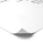 Hochzeitszeremonie-Programm Chic Schrift Poster (Ecke)
