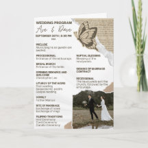Hochzeitszeremonie-Programm – Zerrissenes Papier u