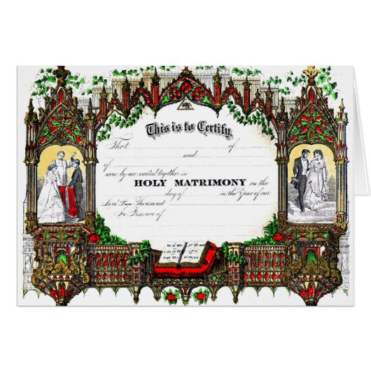 Hochzeitszertifikat ab 1877 (Vorderseite (Horizontal))