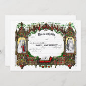 Hochzeitszertifikat ab 1877 einladung (Vorne/Hinten)