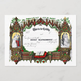 Hochzeitszertifikat ab 1877 einladung