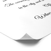 Hochzeitszertifikatposter Poster (Ecke)