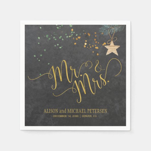 Hochzeitszettel für Aquarelltafeln Serviette (Vorderseite)