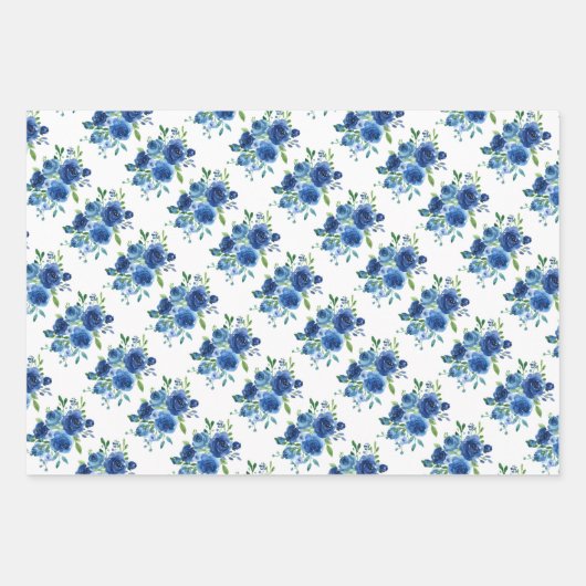 Hochzeitszettel für Hochzeitszettel aus Navy Blue Geschenkpapier Set (Vorderseite)