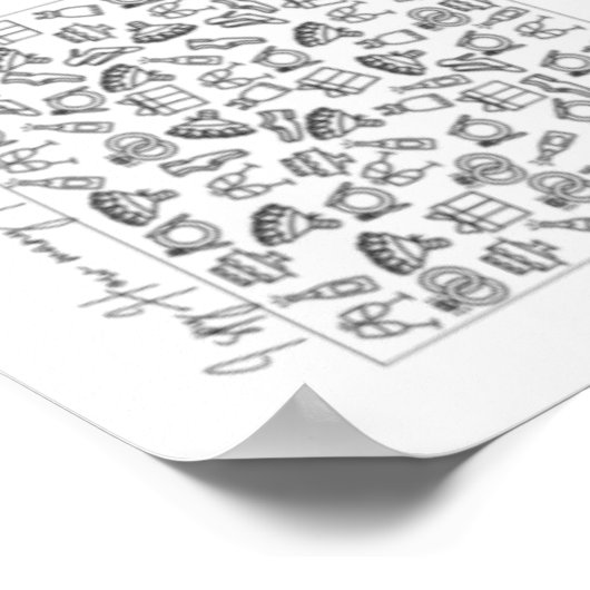 Hochzeitszettel für Kinder Poster (Ecke)