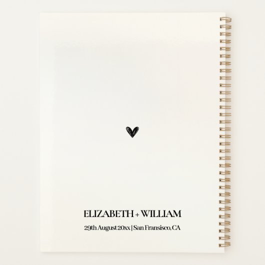 Hochzeitszettel Planer Moderner Eleganter STRAND (Rückseite)