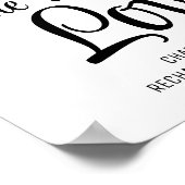 Hochzeitszettel Poster (Ecke)