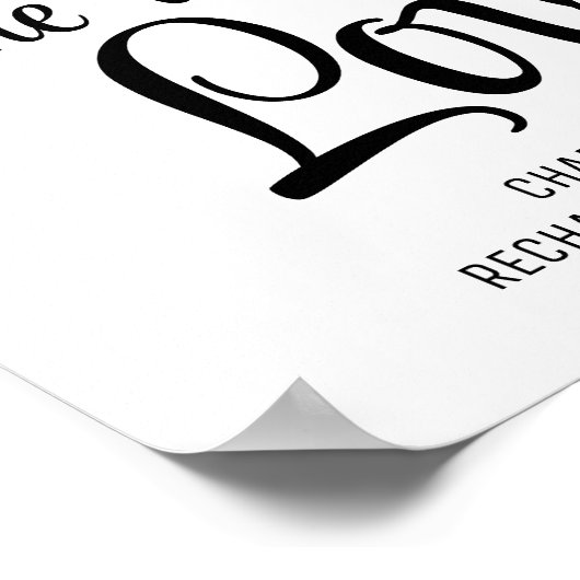 Hochzeitszettel Poster (Ecke)