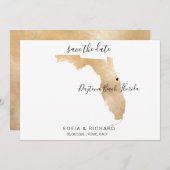 Hochzeitsziel Florida Karte Entfernbares Herz (Vorne/Hinten)