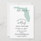 Hochzeitsziel Florida Karte Entfernbares Herz (Vorderseite)