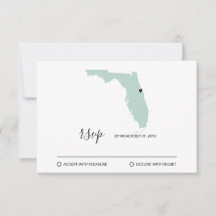 Hochzeitsziel Florida Karte Entfernbares Herz