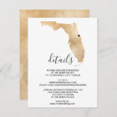 Hochzeitsziel Florida Karte Entfernbares Herz (Vorne/Hinten)