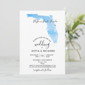 Hochzeitsziel Florida Karte Entfernbares Herz in (Stehend Vorderseite)