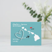Hochzeitsziel Hawaii Save the Date (Stehend Vorderseite)