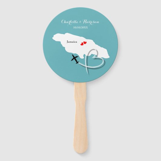 Hochzeitsziel Jamaika Fächer (Vorderseite)