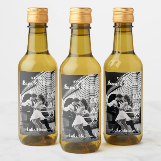 Hochzeitsziel London Bridge Weinetikett (Flaschen)