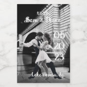 Hochzeitsziel London Bridge Weinetikett (Einzelnes Label)