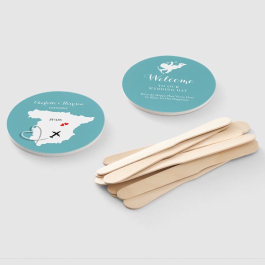 Hochzeitsziel Spanien Fächer (Non-assembled)