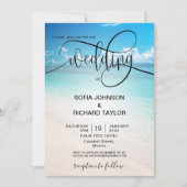 Hochzeitsziel tropisches Sommermeer Einladung (Vorderseite)