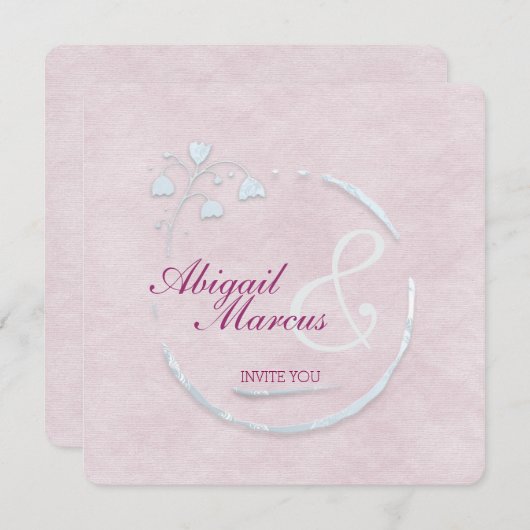 Hochzeitszirkel der Liebe Einladung (Vorne/Hinten)