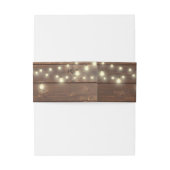 Hochzeitszitat auf Holz mit Licht Einladungsbanderole (Rückseitenbeispiel)