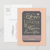 Hochzeitszitat Einladungspostkarte (Vorne/Hinten)