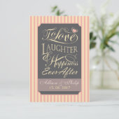 Hochzeitszitat mit Sonderbriefen. Einladung (Stehend Vorderseite)