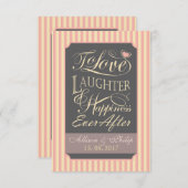 Hochzeitszitat mit Sonderbriefen. Einladung (Vorne/Hinten)