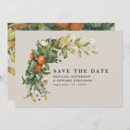 Hochzeitszitrus botanisch modern save the date